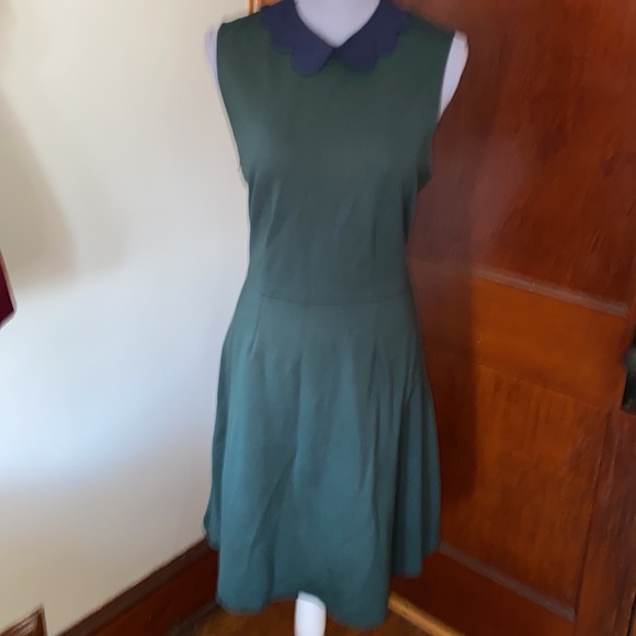 ❤️NWOT Modcloth Green All Polished Up Fit & Flare Scalloped Neck size XL❤️ - Picture 5 of 13